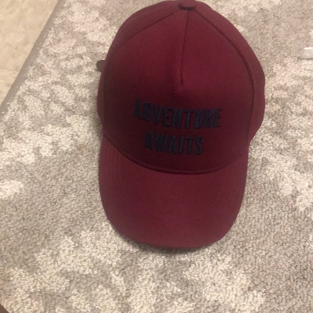 Burgundy hat